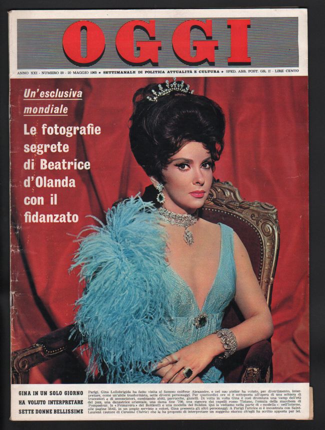 OGGI magazine side cover Issue 20 20 May 1965