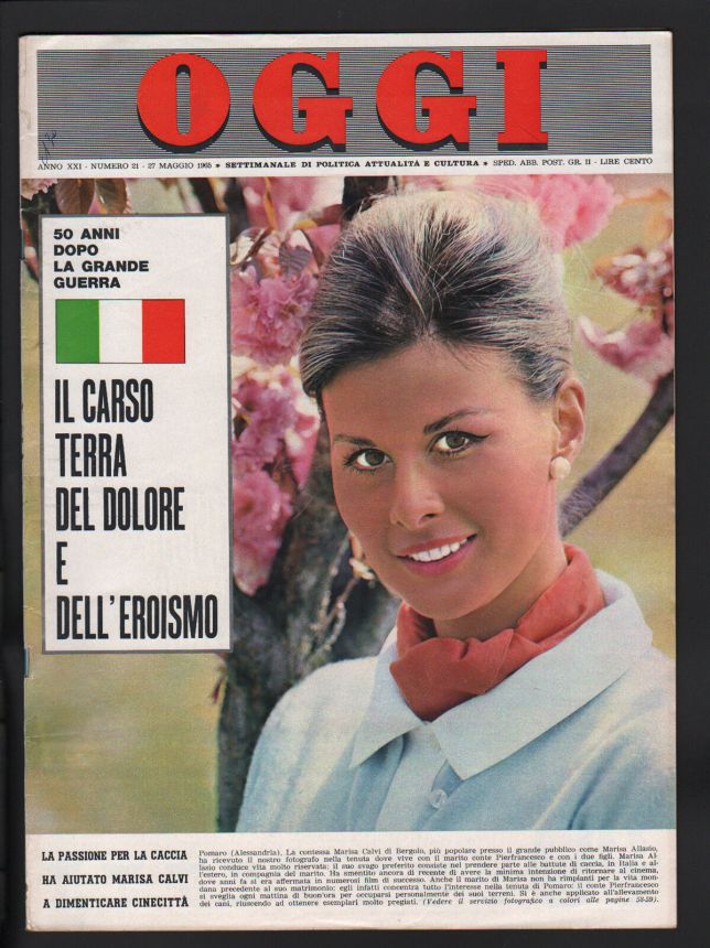 OGGI magazine side cover Issue 21 27 May 1965