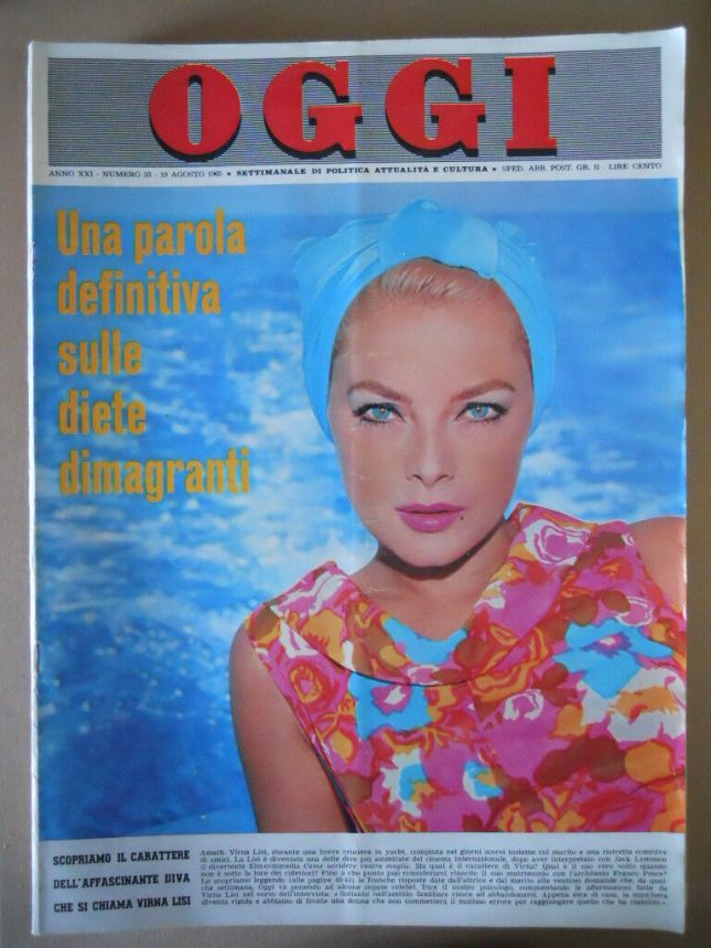 OGGI magazine side cover Issue 33 19 August 1965
