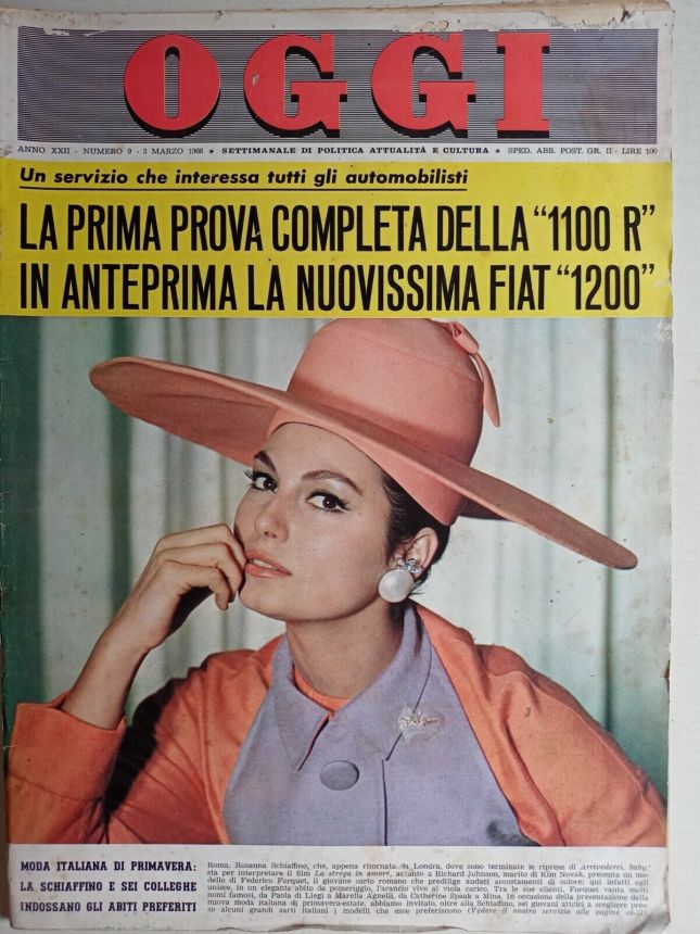 OGGI magazine side cover Issue 9 3 March 1966