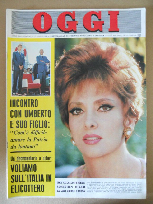 OGGI magazine side cover Issue 27 7 July 1966