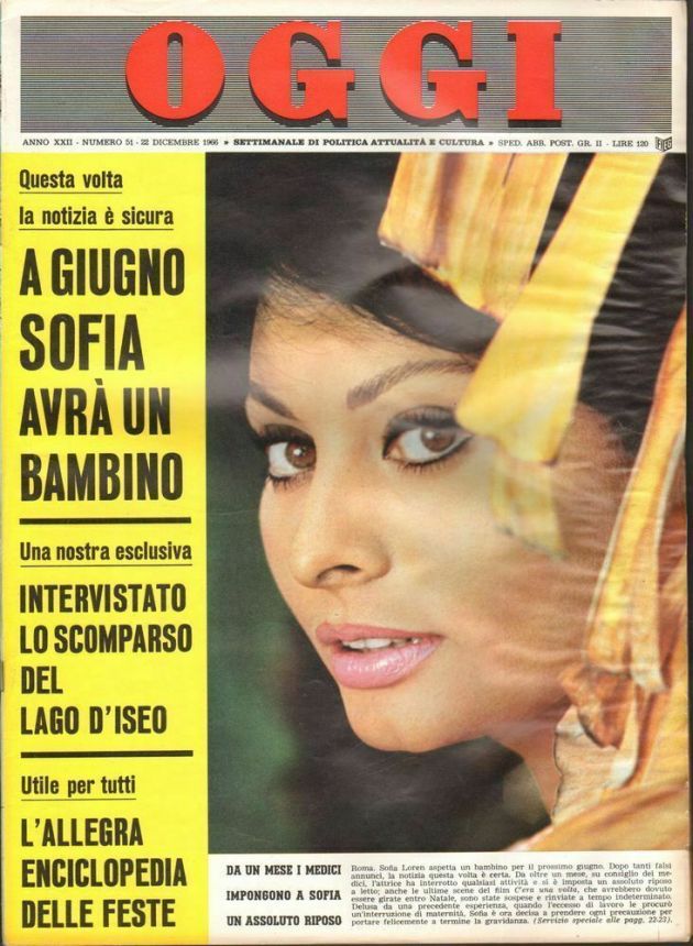 OGGI magazine side cover Issue 51 22 December 1966