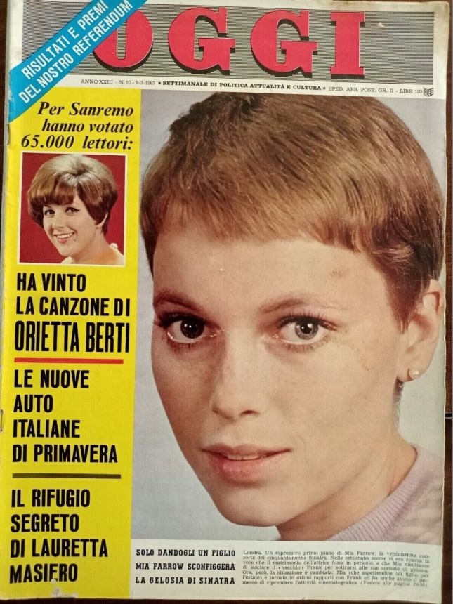 OGGI magazine side cover Issue 10 9 March 1967