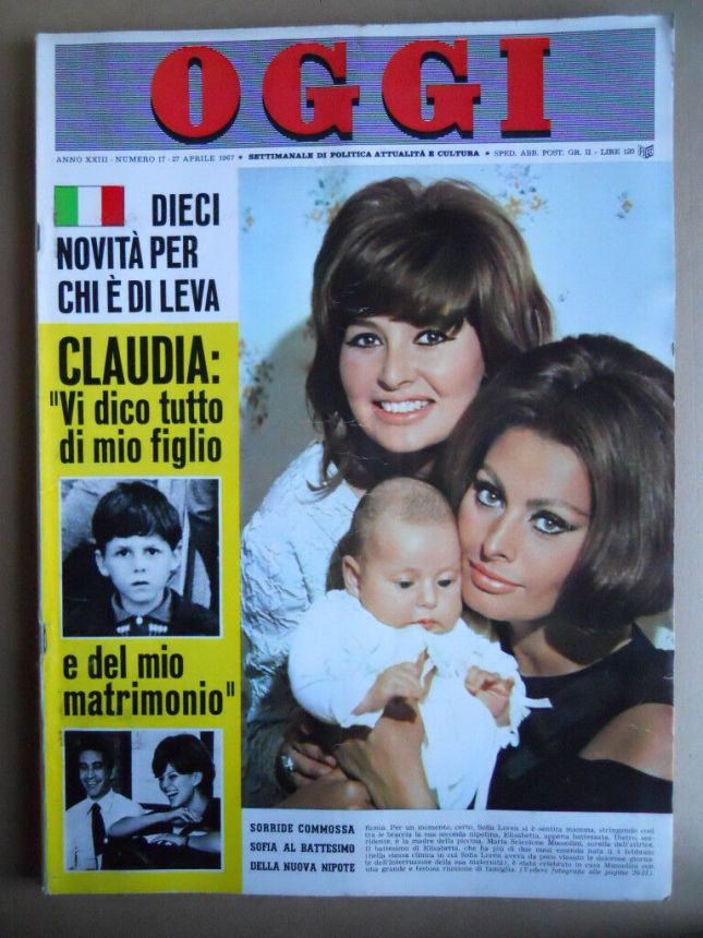OGGI magazine side cover Issue 17 27 April 1967