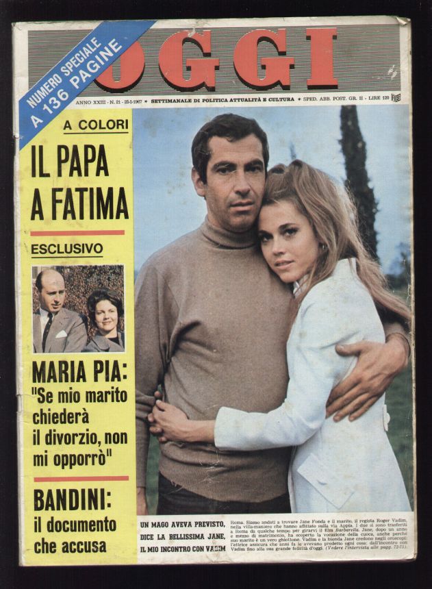 OGGI magazine side cover Issue 21 25 May 1967