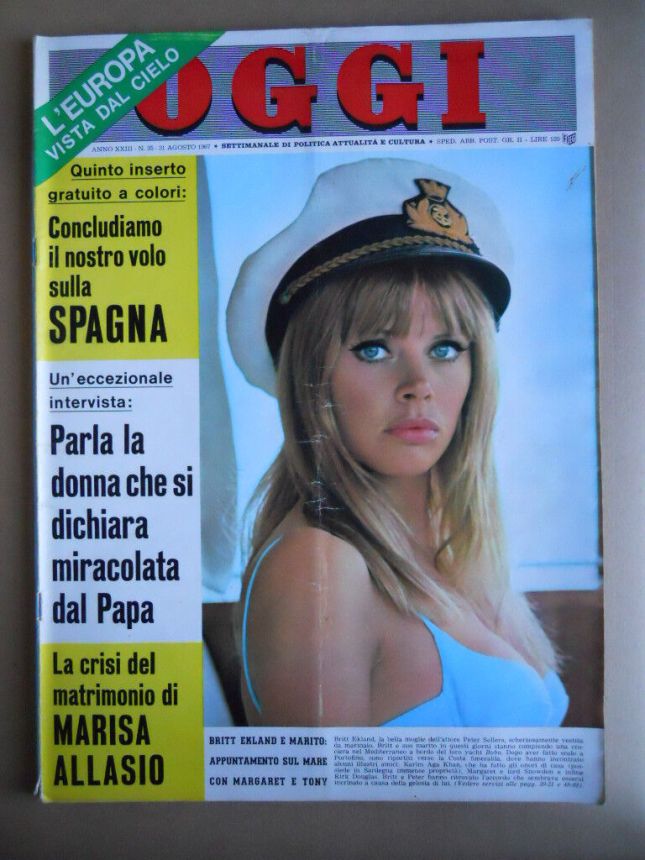 OGGI magazine side cover Issue 35 31 August 1967