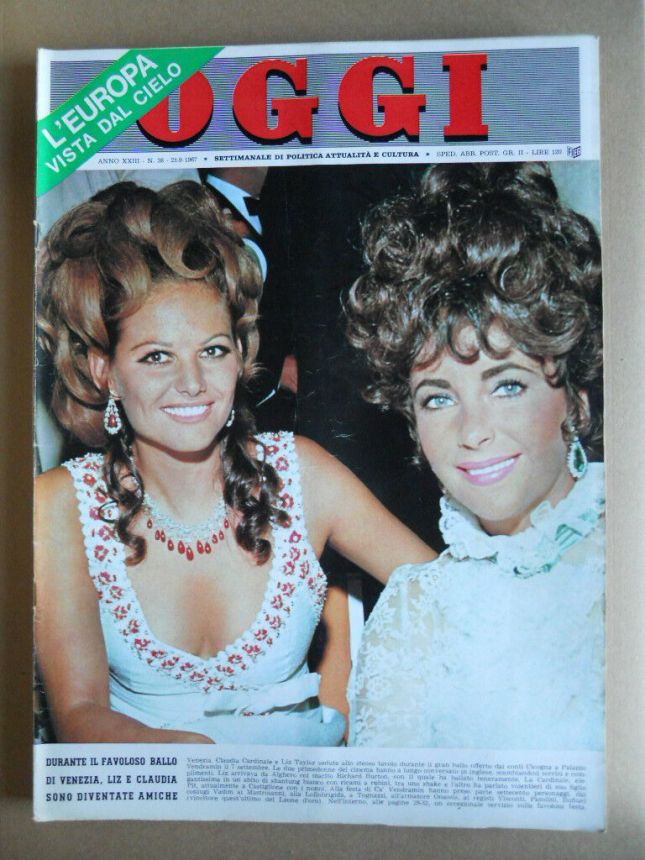 OGGI magazine side cover Issue 38 21 September 1967