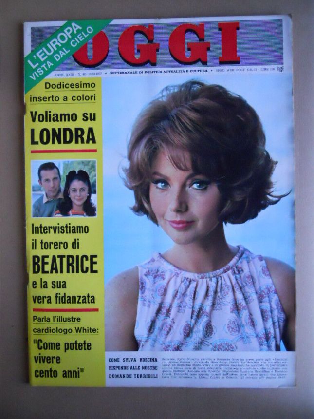 OGGI magazine side cover Issue 42 19 October 1967