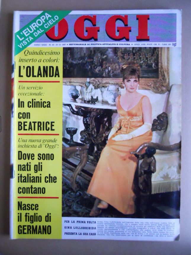 OGGI magazine side cover Issue 46 16 November 1967