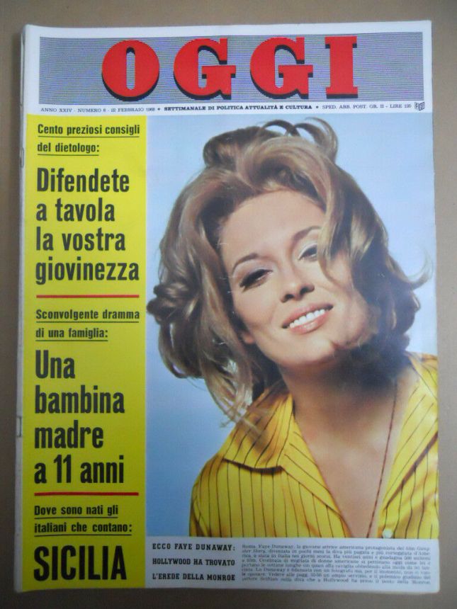 OGGI magazine side cover Issue 8 22 February 1968