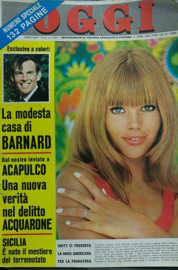 OGGI magazine side cover Issue 15 11 April 1968