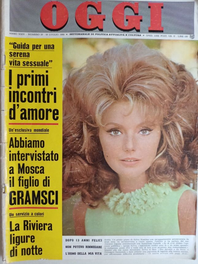 OGGI magazine side cover Issue 29 18 July 1968