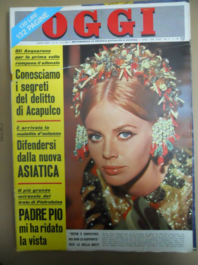 OGGI magazine side cover Issue 41 10 October 1968