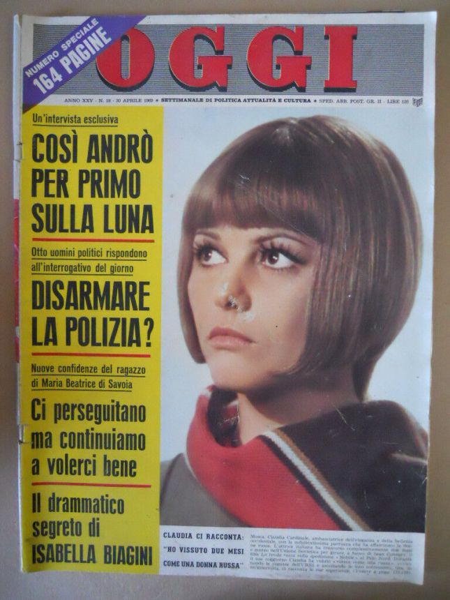 OGGI magazine side cover Issue 18 30 April 1969