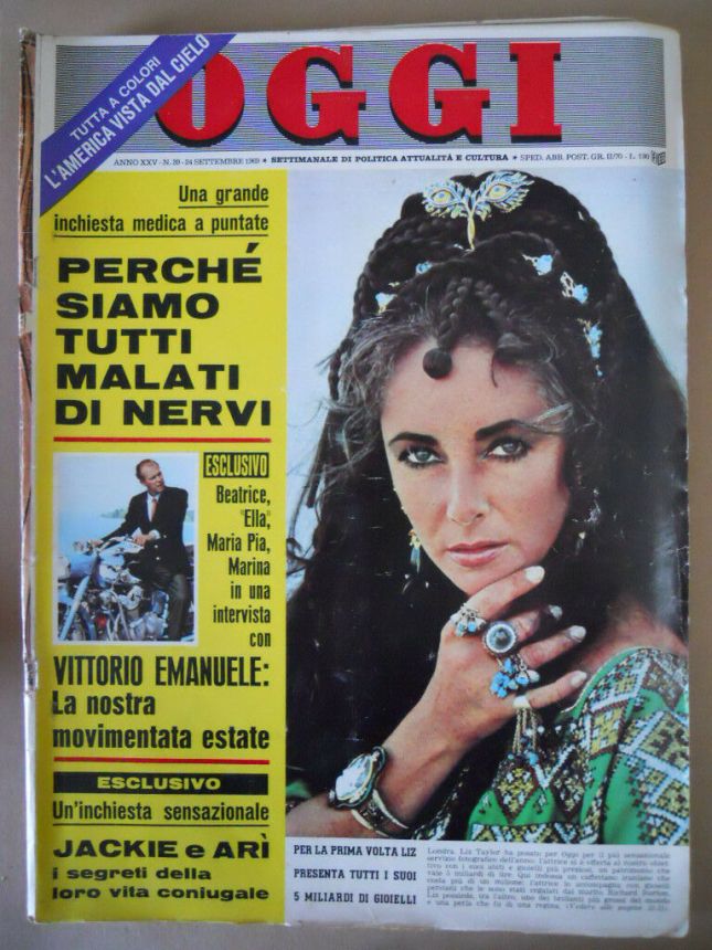 OGGI magazine side cover Issue 39 24 September 1969