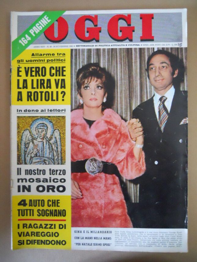 OGGI magazine side cover Issue 48 26 November 1969