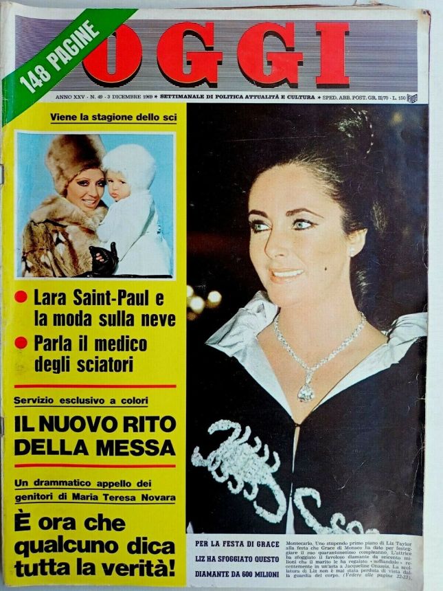 OGGI magazine side cover Issue 49 3 December 1969