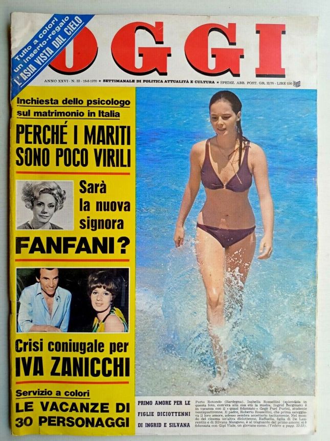 OGGI magazine side cover Issue 33 18 August 1970