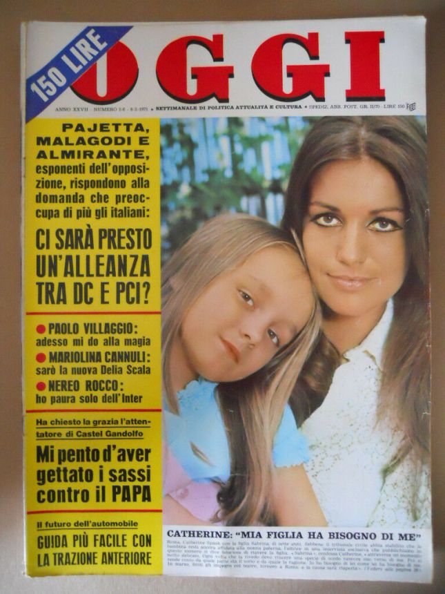 OGGI magazine side cover Issue 5-6 8 February 1971