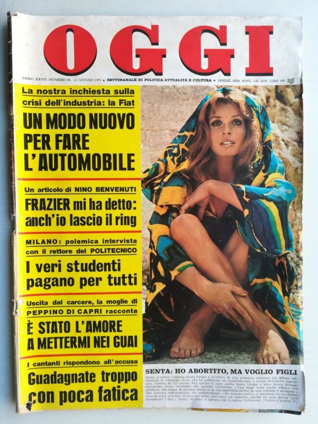 OGGI magazine side cover Issue 25 21 June 1971