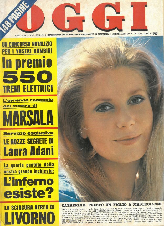 OGGI magazine side cover Issue 47 22 November 1971