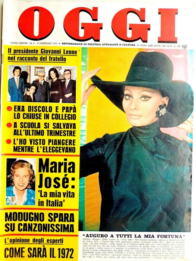 OGGI magazine side cover Issue 2 8 January 1972