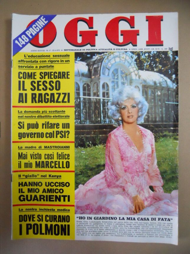 OGGI magazine side cover Issue 17 22 April 1972