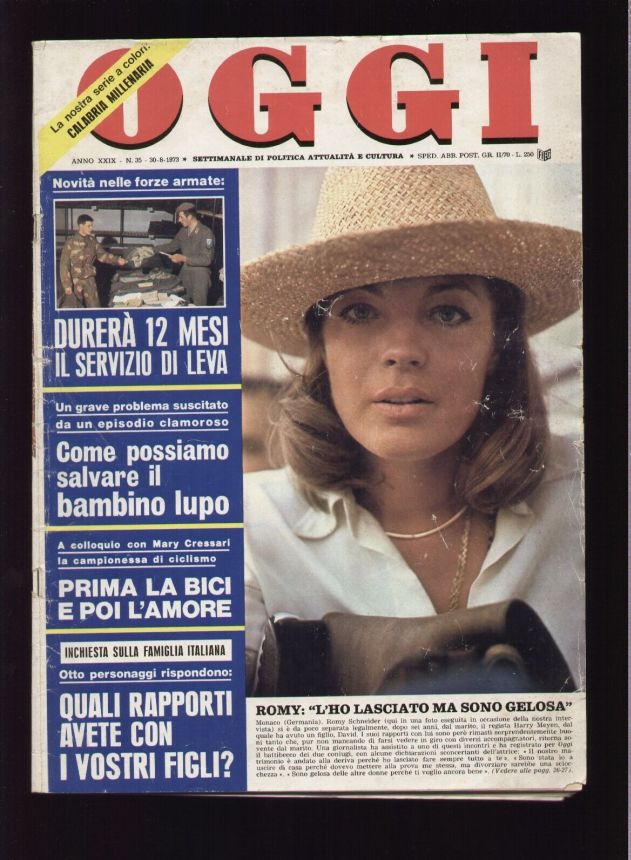OGGI magazine side cover Issue 35 30 August 1972