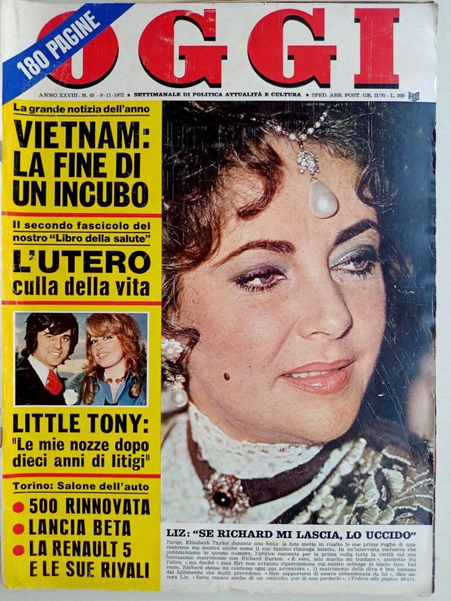 OGGI magazine side cover Issue 45 9 November 1972