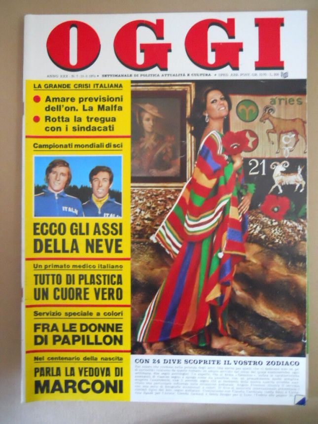 OGGI magazine side cover Issue 7 13 February 1974