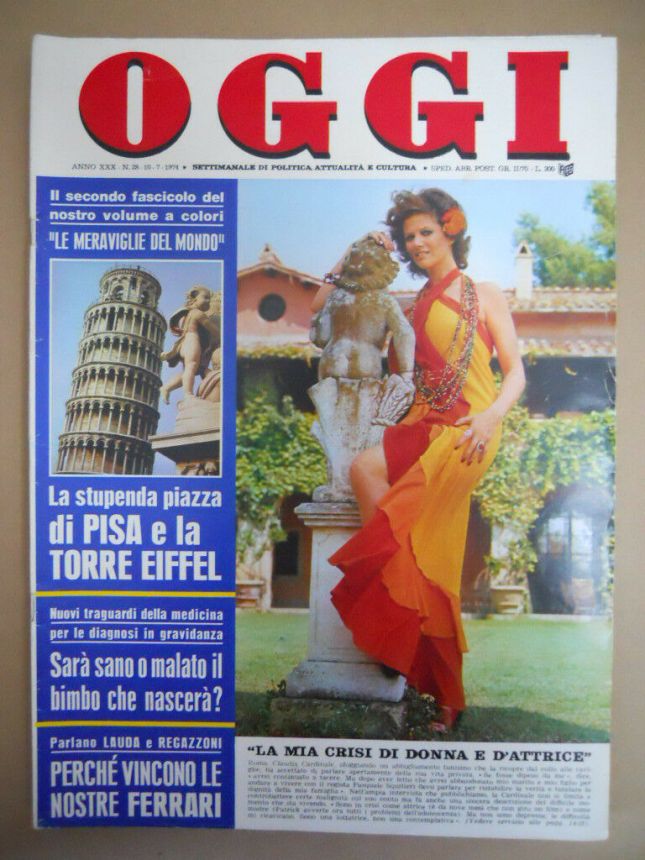 OGGI magazine side cover Issue 28 10 July 1974