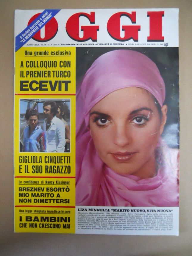 OGGI magazine side cover Issue 36 4 September 1974