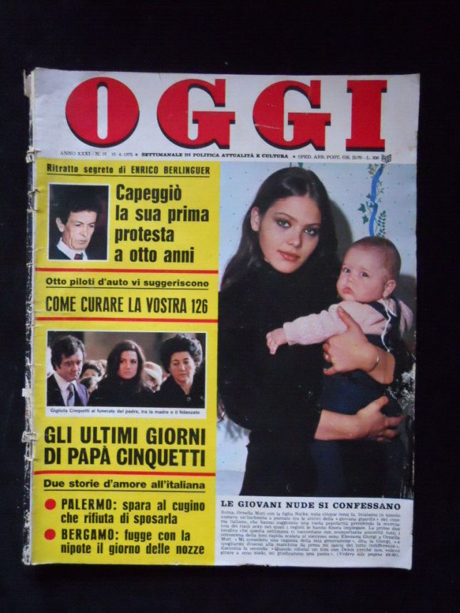 OGGI magazine side cover Issue 16 16 April 1975