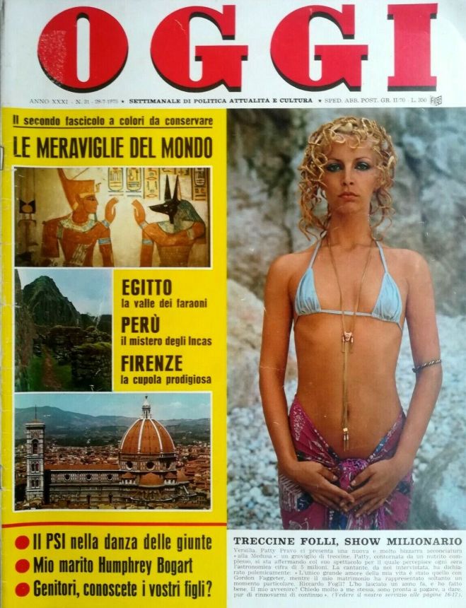 OGGI magazine side cover Issue 31 28 July 1975