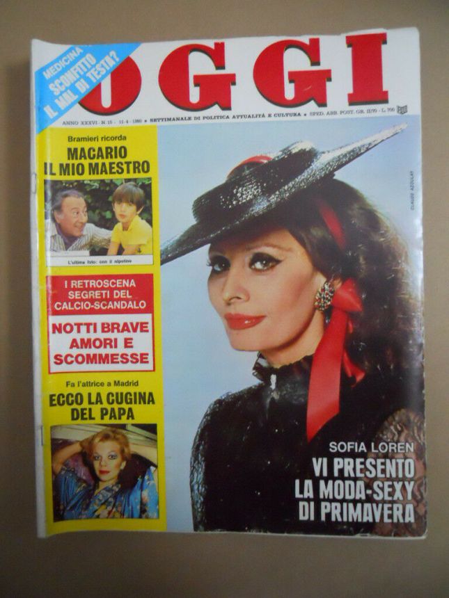 OGGI magazine side cover Issue 15 11 April 1980