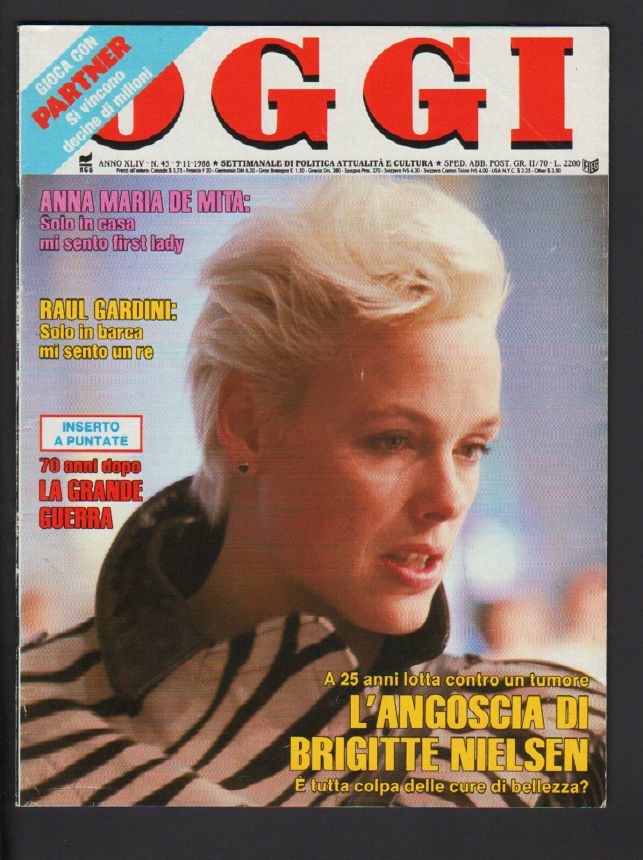 OGGI magazine side cover Issue 45 9 November 1988