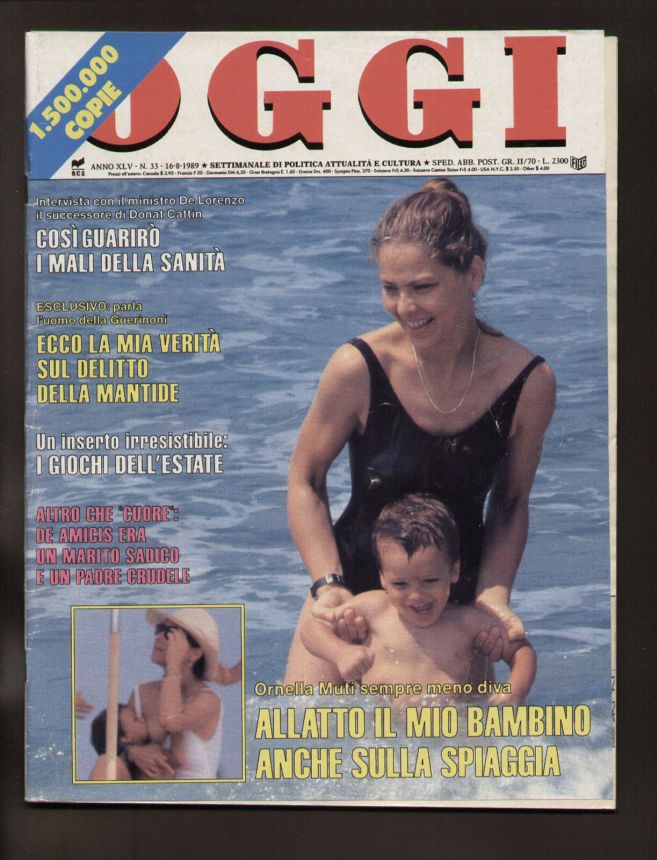 OGGI magazine side cover Issue 33 16 August 1989