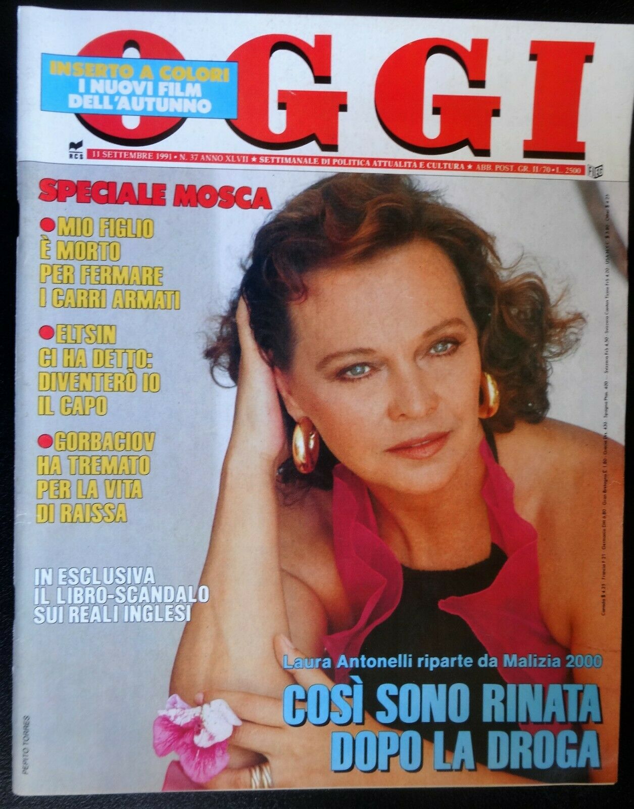OGGI magazine side cover Issue 37 11 September 1991