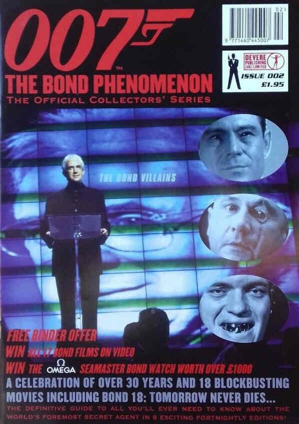 007 THE BOND PHENOMENON magazine side cover Issue 002  The Bond Villains   1997
