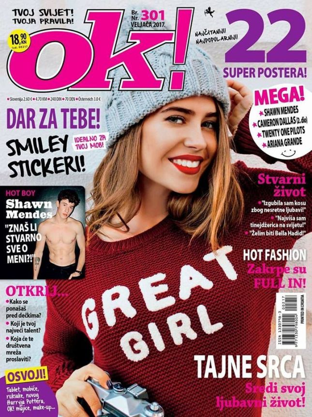 OK! CROATIA magazine side cover  February 2017