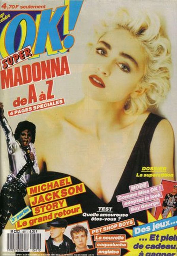 OK! FRANCE magazine side cover  September 1987