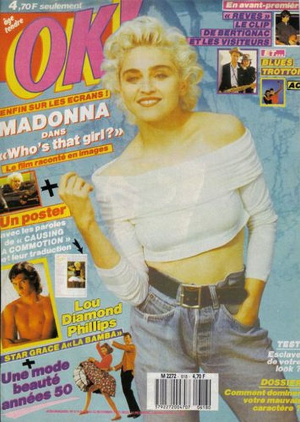 OK! FRANCE magazine side cover  November 1987