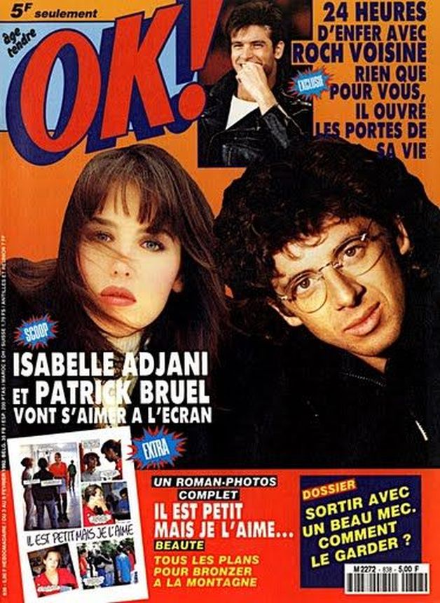 OK! FRANCE magazine side cover 3 February 1992