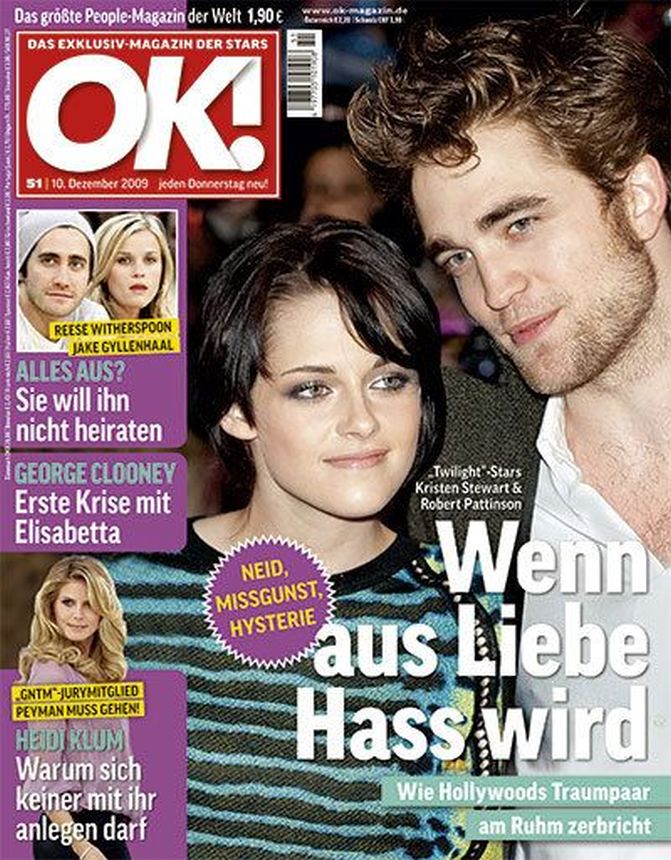 OK! GERMANY magazine side cover 10 December 2009