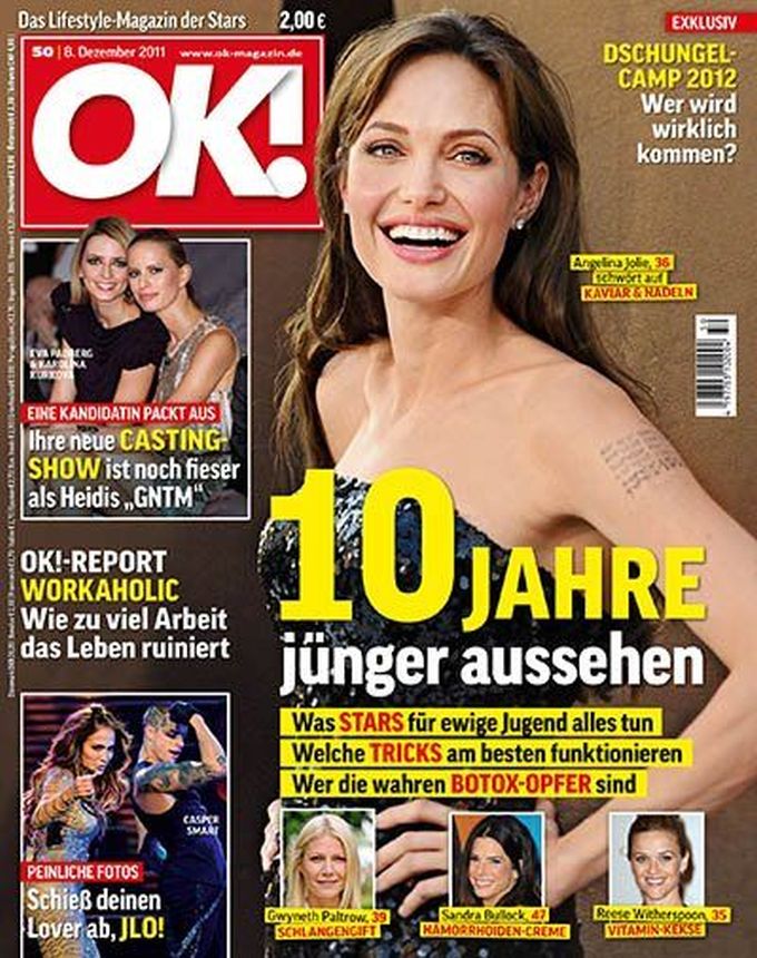 OK! GERMANY magazine side cover 8 December 2011