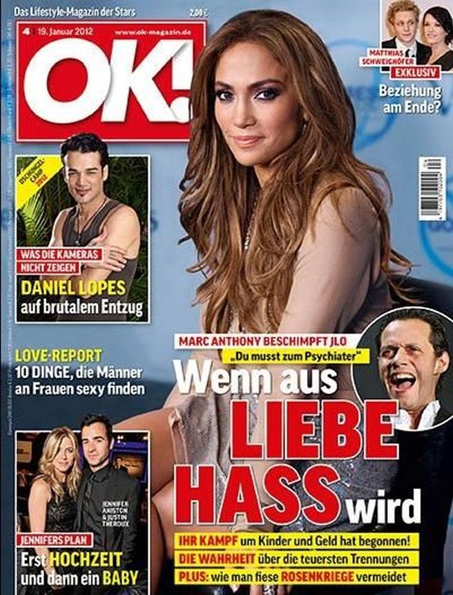 OK! GERMANY magazine side cover 19 January 2012