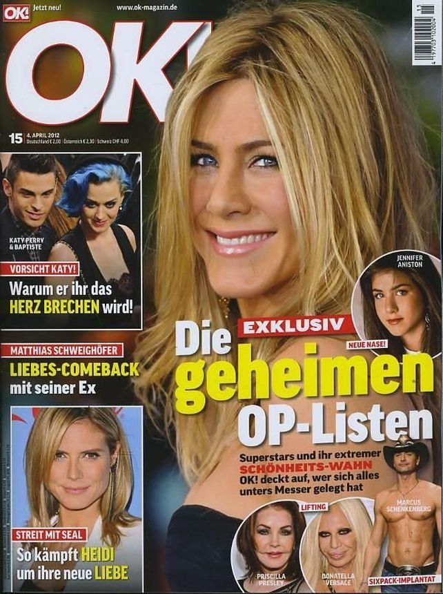 OK! GERMANY magazine side cover 4 April 2012