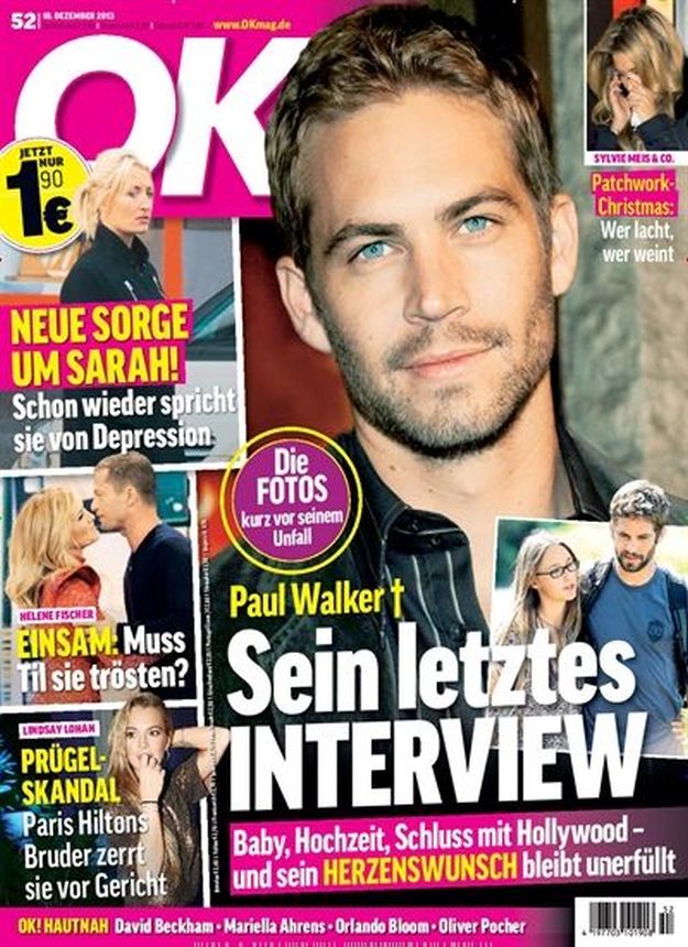 OK! GERMANY magazine side cover 18 December 2013