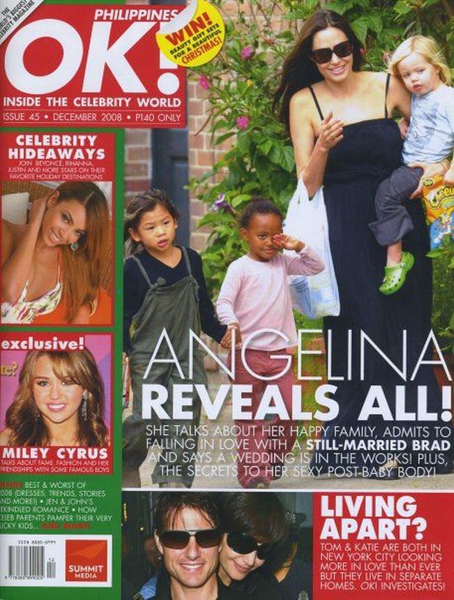 OK! PHILIPPINES magazine side cover  December 2008
