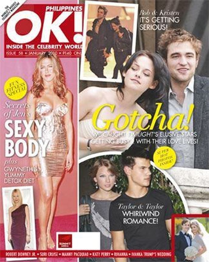 OK! PHILIPPINES magazine side cover  January 2010
